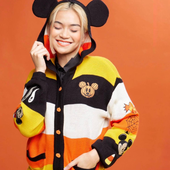 Disney Sweaters Disney Halloween Cardigan Sweater Mickey Minnie